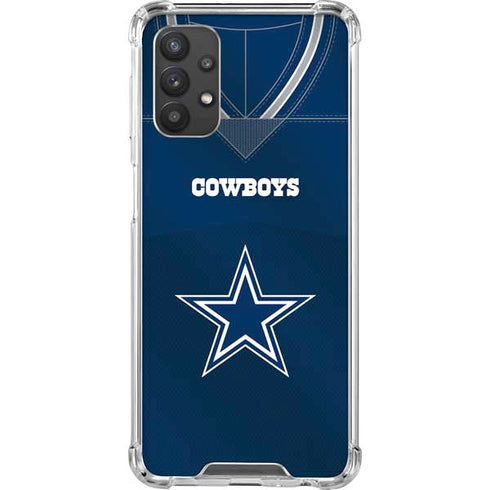 NFL Dallas Cowboys Team Jersey Galaxy A32 5G Clear Case