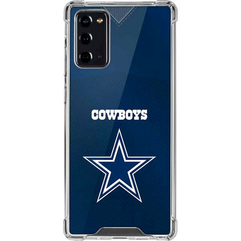 NFL Dallas Cowboys Team Jersey Galaxy Note20 5G Clear Case