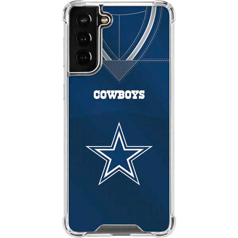NFL Dallas Cowboys Team Jersey Galaxy S21 FE Clear Case