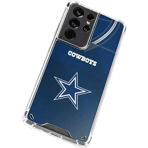 NFL Dallas Cowboys Team Jersey Galaxy S21 Ultra 5G Clear Case
