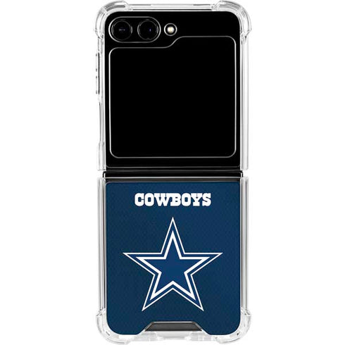 NFL Dallas Cowboys Team Jersey Galaxy Z Flip5 5G Clear Case