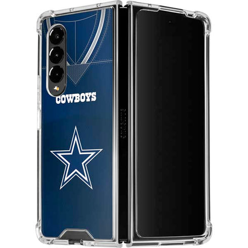 NFL Dallas Cowboys Team Jersey Galaxy Z Fold4 5G Clear Case