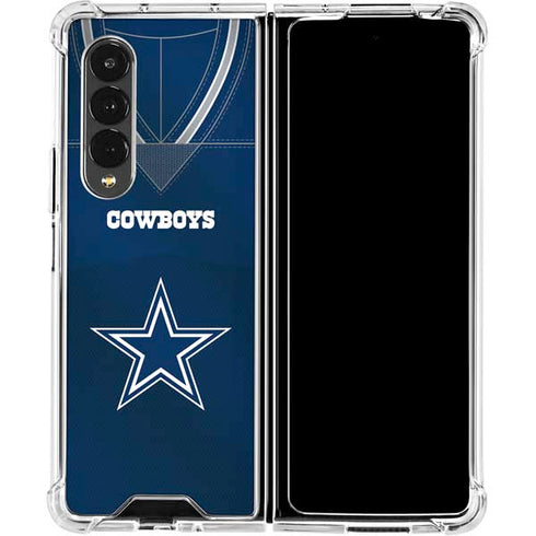 NFL Dallas Cowboys Team Jersey Galaxy Z Fold4 5G Clear Case