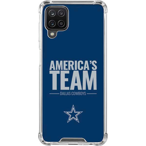 NFL Dallas Cowboys Team Motto Galaxy A12 Clear Case