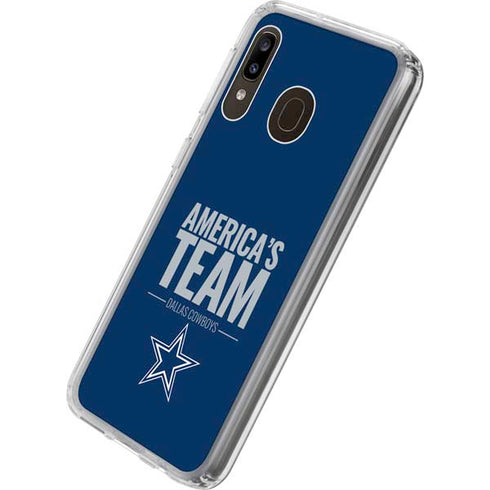 NFL Dallas Cowboys Team Motto Galaxy A20 Clear Case