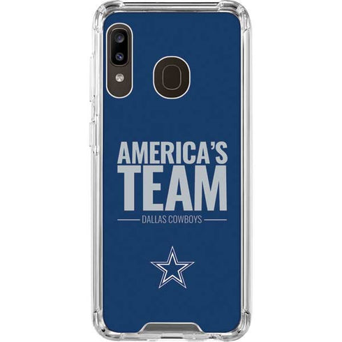 NFL Dallas Cowboys Team Motto Galaxy A30 Clear Case