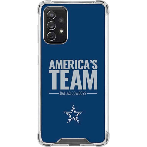 NFL Dallas Cowboys Team Motto Galaxy A72 5G Clear Case