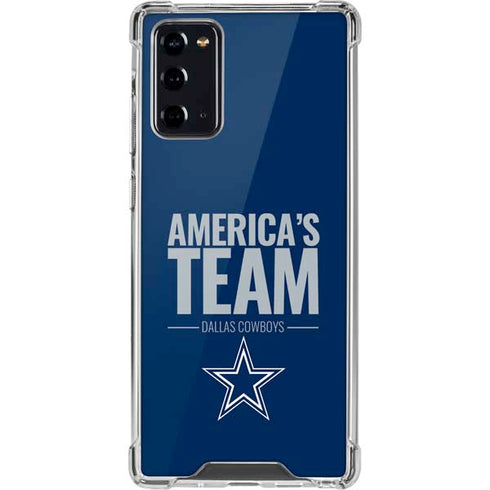 NFL Dallas Cowboys Team Motto Galaxy Note20 5G Clear Case