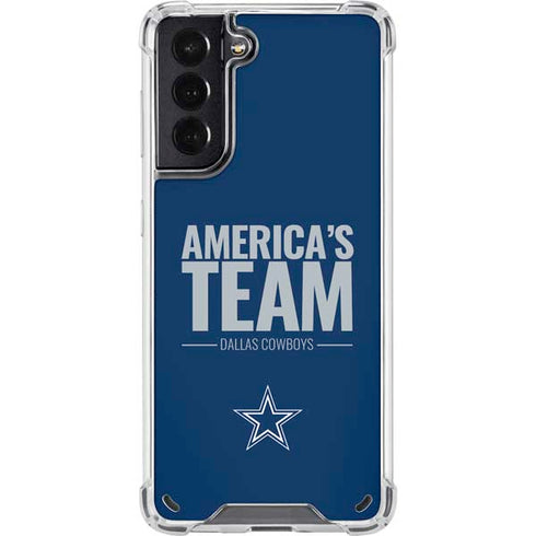 NFL Dallas Cowboys Team Motto Galaxy S21 5G Clear Case