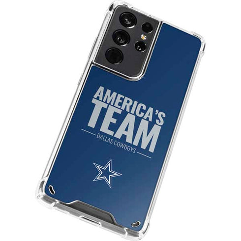 NFL Dallas Cowboys Team Motto Galaxy S21 Ultra 5G Clear Case