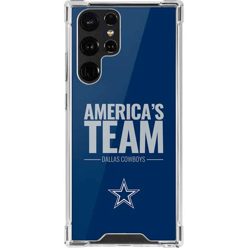 NFL Dallas Cowboys Team Motto Galaxy S22 Ultra Clear Case