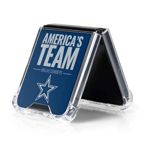 NFL Dallas Cowboys Team Motto Galaxy Z Flip5 5G Clear Case