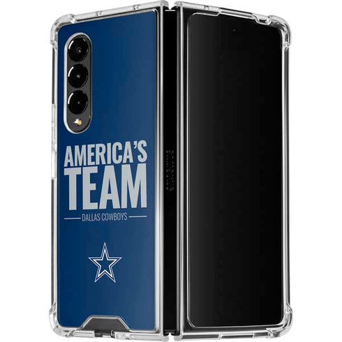 NFL Dallas Cowboys Team Motto Galaxy Z Fold4 5G Clear Case