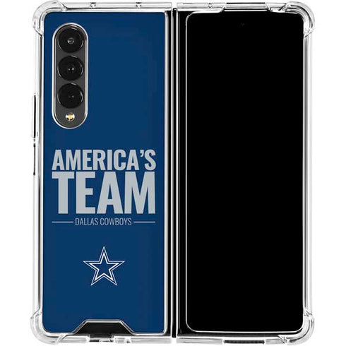 NFL Dallas Cowboys Team Motto Galaxy Z Fold4 5G Clear Case
