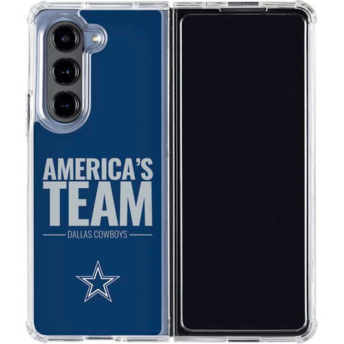 NFL Dallas Cowboys Team Motto Galaxy Z Fold5 5G Clear Case