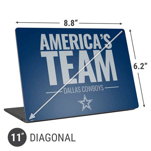NFL Dallas Cowboys Team Motto Universal Laptop 11in (8.8 x 6.2in) Skin