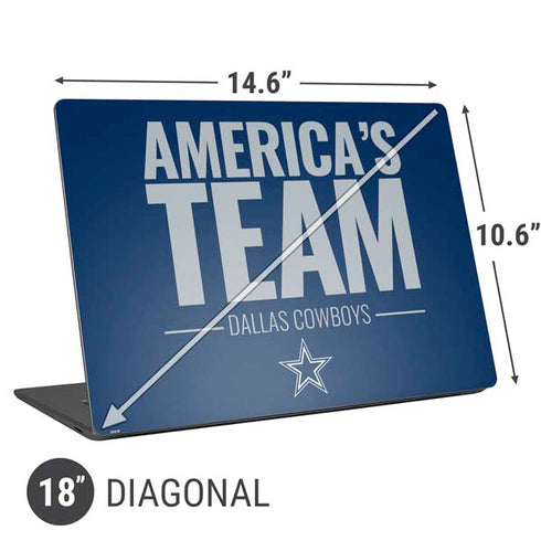 NFL Dallas Cowboys Team Motto Universal Laptop 18in (14.6 x 10.6in) Skin