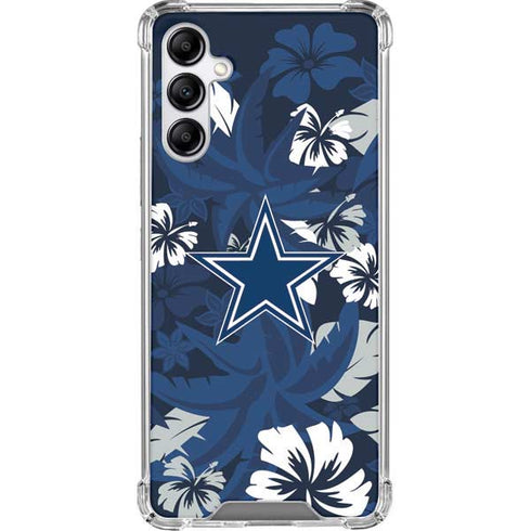 NFL Dallas Cowboys Tropical Print Galaxy A14 5G Clear Case