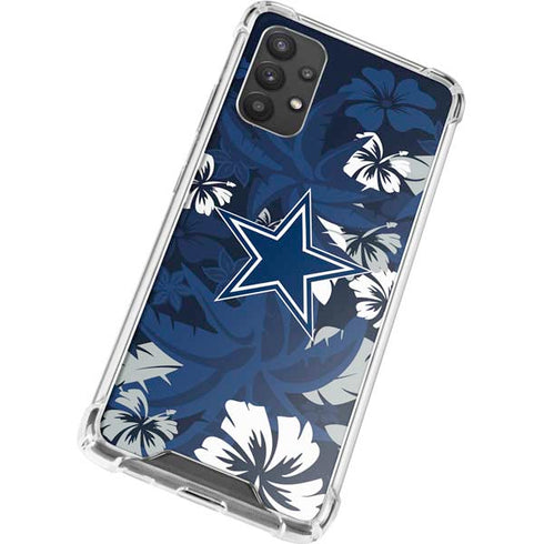 NFL Dallas Cowboys Tropical Print Galaxy A32 5G Clear Case