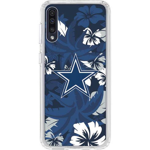 NFL Dallas Cowboys Tropical Print Galaxy A50 Clear Case