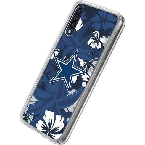 NFL Dallas Cowboys Tropical Print Galaxy A50 Clear Case