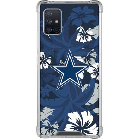 NFL Dallas Cowboys Tropical Print Galaxy A51 5G Clear Case