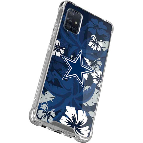NFL Dallas Cowboys Tropical Print Galaxy A51 5G Clear Case