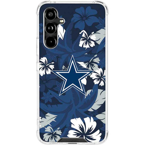 NFL Dallas Cowboys Tropical Print Galaxy A54 5G Clear Case