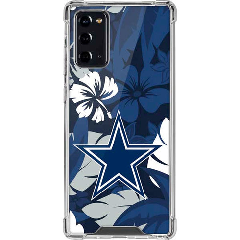 NFL Dallas Cowboys Tropical Print Galaxy Note20 5G Clear Case