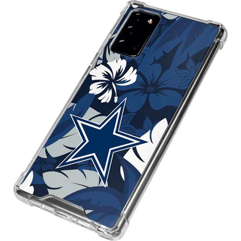 NFL Dallas Cowboys Tropical Print Galaxy Note20 5G Clear Case