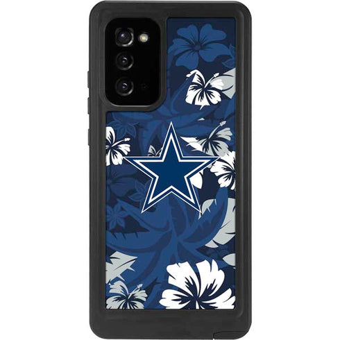 NFL Dallas Cowboys Tropical Print Galaxy Note20 5G Waterproof Case