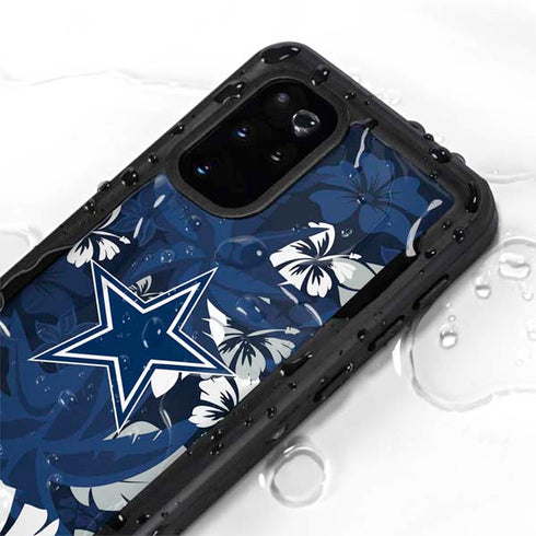 NFL Dallas Cowboys Tropical Print Galaxy S20 Plus Waterproof Case