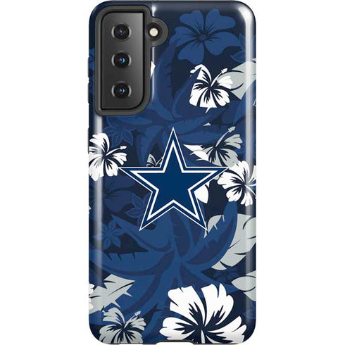 NFL Dallas Cowboys Tropical Print Galaxy S21 5G Pro Case