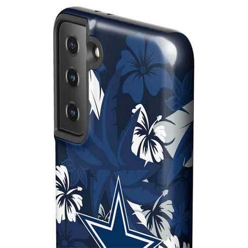 NFL Dallas Cowboys Tropical Print Galaxy S21 Plus 5G Pro Case