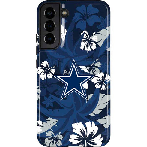 NFL Dallas Cowboys Tropical Print Galaxy S22 Plus Pro Case