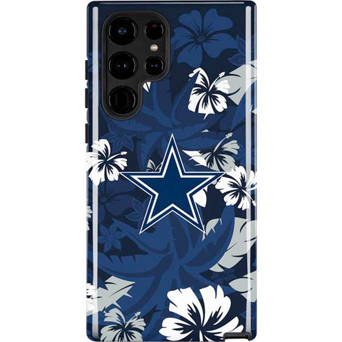 NFL Dallas Cowboys Tropical Print Galaxy S22 Ultra Pro Case