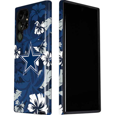 NFL Dallas Cowboys Tropical Print Galaxy S22 Ultra Pro Case