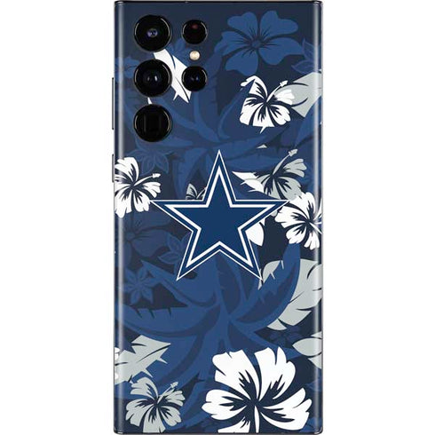 NFL Dallas Cowboys Tropical Print Galaxy S22 Ultra Skin