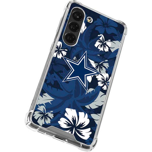 NFL Dallas Cowboys Tropical Print Galaxy S23 Clear Case