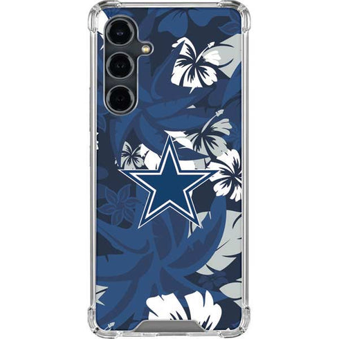 NFL Dallas Cowboys Tropical Print Galaxy S23 FE Clear Case