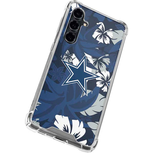 NFL Dallas Cowboys Tropical Print Galaxy S23 FE Clear Case