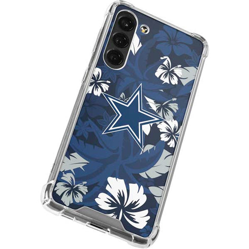 NFL Dallas Cowboys Tropical Print Galaxy S23 Plus Clear Case