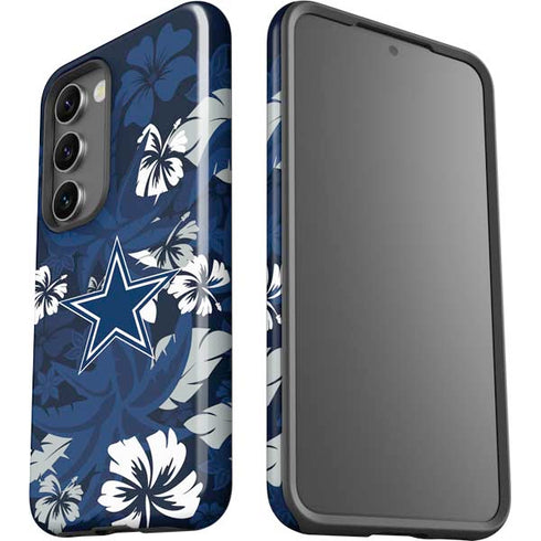 NFL Dallas Cowboys Tropical Print Galaxy S23 Plus Pro Case