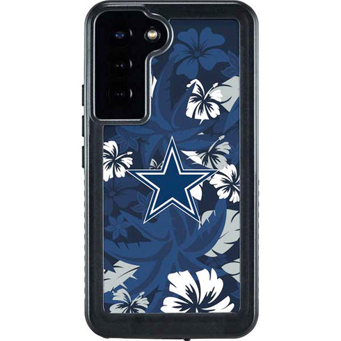 NFL Dallas Cowboys Tropical Print Galaxy S23 Plus Waterproof Case
