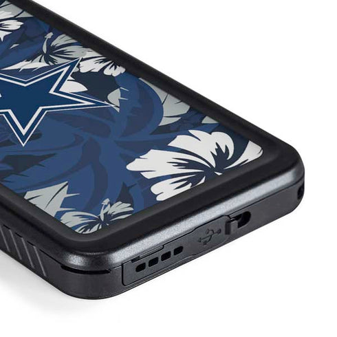 NFL Dallas Cowboys Tropical Print Galaxy S23 Plus Waterproof Case