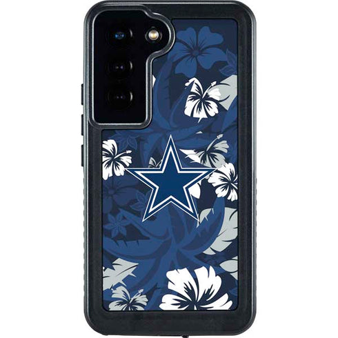 NFL Dallas Cowboys Tropical Print Galaxy S23 Waterproof Case