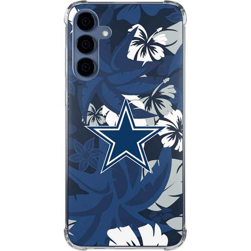 NFL Dallas Cowboys Tropical Print Galaxy S24 Clear Case