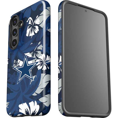 NFL Dallas Cowboys Tropical Print Galaxy S24 Plus Impact Case