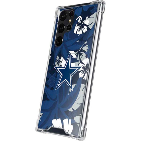 NFL Dallas Cowboys Tropical Print Galaxy S24 Ultra Clear Case