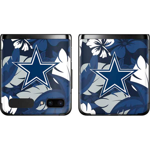 NFL Dallas Cowboys Tropical Print Galaxy Z Flip Skin